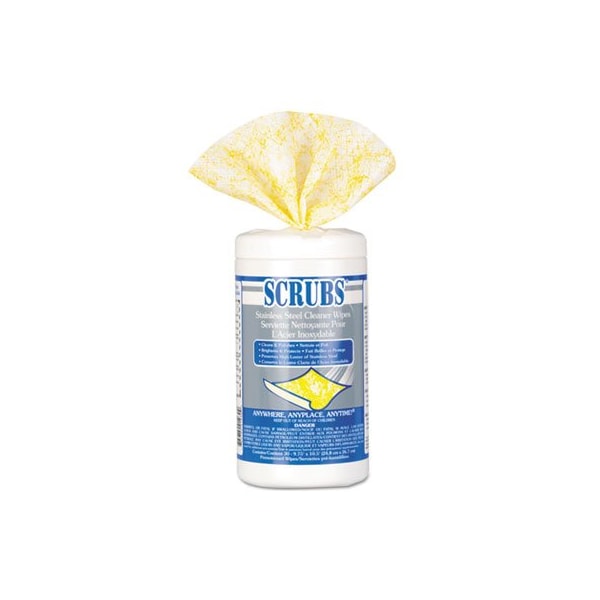 Itw Professional SCRUBS, STAINLESS STEEL CLEANER TOWELS, 30/CANISTER, 6 CANISTERS/CARTON, PK6 91930CT - main